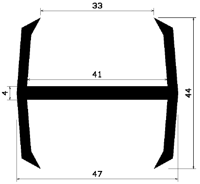H 0970 - EPDM profiles - H-profiles H 0970 - EPDM profiles - H-profiles