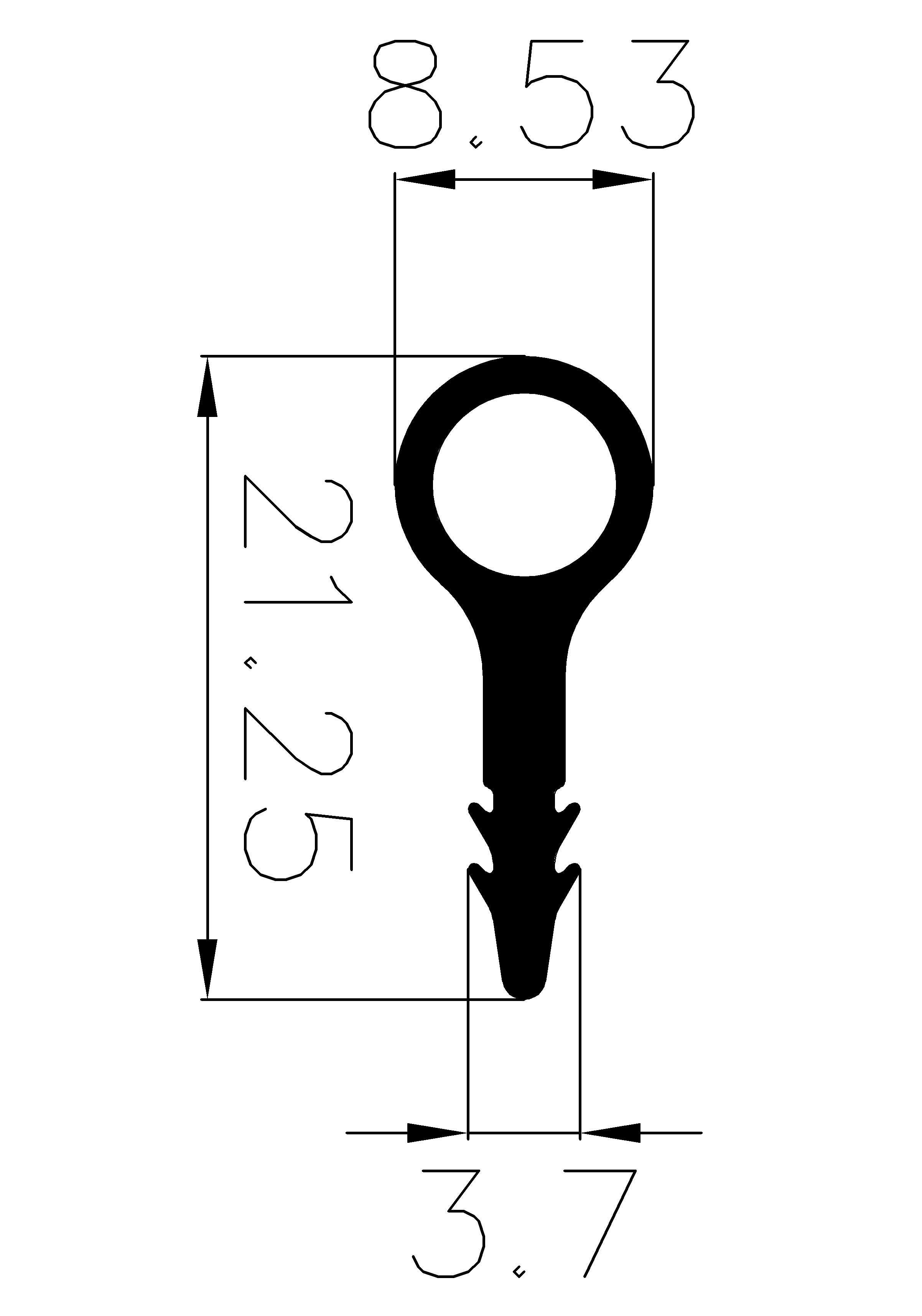 3450360KG - EPDM rubber profiles - Sliding door – finger-guard profiles 3450360KG - EPDM rubber profiles - Sliding door – finger-guard profiles