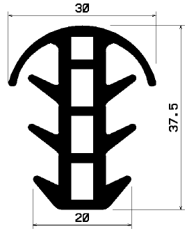 FA 1053 - rubber profiles - Cover and T-profiles FA 1053 - rubber profiles - Cover and T-profiles