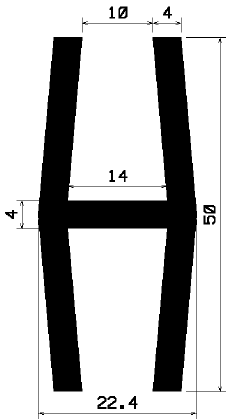 H 1069 - EPDM profiles - H-profiles H 1069 - EPDM profiles - H-profiles