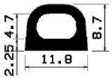 HR 1312 - EPDM rubber profiles - Semi-circle, D-profiles HR 1312 - EPDM rubber profiles - Semi-circle, D-profiles