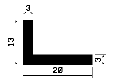 Wi 0685 - rubber profiles - Angle shape profiles Wi 0685 - rubber profiles - Angle shape profiles