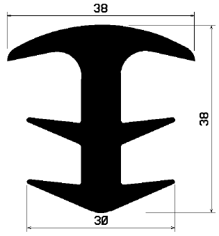 FA 1253 - rubber profiles - Cover and T-profiles FA 1253 - rubber profiles - Cover and T-profiles