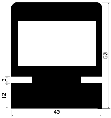 RT 1453 - EPDM rubber profiles - Sliding door – finger-guard profiles RT 1453 - EPDM rubber profiles - Sliding door – finger-guard profiles
