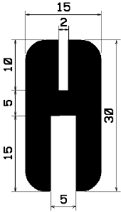 H 1556 - EPDM profiles - H-profiles H 1556 - EPDM profiles - H-profiles
