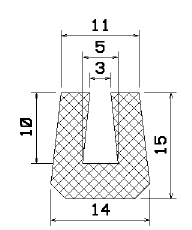 MZS 25667 - sponge profiles - U shape profiles MZS 25667 - sponge profiles - U shape profiles