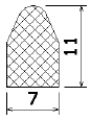 MZS 25517 - EPDM sponge profiles - Semi-circle, D-profiles MZS 25517 - EPDM sponge profiles - Semi-circle, D-profiles
