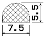 MZS 25532 - EPDM sponge profiles - Semi-circle, D-profiles MZS 25532 - EPDM sponge profiles - Semi-circle, D-profiles
