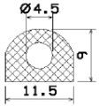 MZS 25553 - EPDM sponge profiles - Semi-circle, D-profiles MZS 25553 - EPDM sponge profiles - Semi-circle, D-profiles
