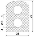 MZS 25559 - EPDM sponge profiles - Semi-circle, D-profiles MZS 25559 - EPDM sponge profiles - Semi-circle, D-profiles