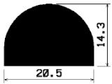 HR 1581 - rubber and silikon profiles - under 100 m - Semi-circle, D-profiles HR 1581 - rubber and silikon profiles - under 100 m - Semi-circle, D-profiles