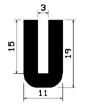 TU1- 1633 - silicone profiles - U shape profiles TU1- 1633 - silicone profiles - U shape profiles