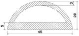 MZS 25700 - EPDM rubber profiles - Semi-circle, D-profiles MZS 25700 - EPDM rubber profiles - Semi-circle, D-profiles