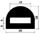 HR 1699 - EPDM rubber profiles - Semi-circle, D-profiles HR 1699 - EPDM rubber profiles - Semi-circle, D-profiles