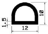 HR 1758 - EPDM rubber profiles - Semi-circle, D-profiles HR 1758 - EPDM rubber profiles - Semi-circle, D-profiles