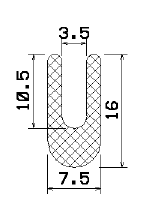 MZS 25730 - sponge profiles - U shape profiles MZS 25730 - sponge profiles - U shape profiles