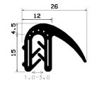SD-0091 - with coextruded metal insert - Edge protection profiles SD-0091 - with coextruded metal insert - Edge protection profiles