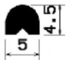 HR 1845 - EPDM rubber profiles - Semi-circle, D-profiles HR 1845 - EPDM rubber profiles - Semi-circle, D-profiles