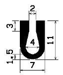 TU1- 1849 - rubber profiles - U shape profiles TU1- 1849 - rubber profiles - U shape profiles