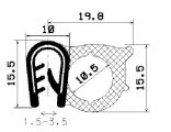 SD-0804 - with coextruded metal insert - Edge protection profiles SD-0804 - with coextruded metal insert - Edge protection profiles