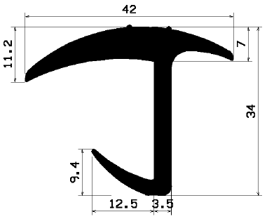 FA 1945 - rubber profiles - Cover and T-profiles FA 1945 - rubber profiles - Cover and T-profiles