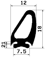 RT 2036 - EPDM rubber profiles - Sliding door – finger-guard profiles RT 2036 - EPDM rubber profiles - Sliding door – finger-guard profiles
