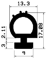 RT 2044 - EPDM rubber profiles - Sliding door – finger-guard profiles RT 2044 - EPDM rubber profiles - Sliding door – finger-guard profiles
