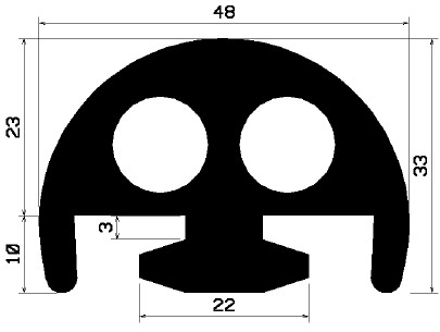 RT 2118 - EPDM rubber profiles - Sliding door – finger-guard profiles RT 2118 - EPDM rubber profiles - Sliding door – finger-guard profiles