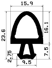 RT 2210 - EPDM rubber profiles - Sliding door – finger-guard profiles RT 2210 - EPDM rubber profiles - Sliding door – finger-guard profiles