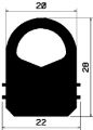 HR 2218 - EPDM rubber profiles - Semi-circle, D-profiles HR 2218 - EPDM rubber profiles - Semi-circle, D-profiles