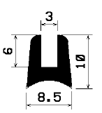 TU1- 2220 - rubber profiles - U shape profiles TU1- 2220 - rubber profiles - U shape profiles