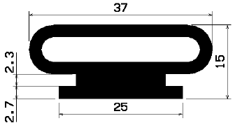 RT 2249 - EPDM rubber profiles - Sliding door – finger-guard profiles RT 2249 - EPDM rubber profiles - Sliding door – finger-guard profiles