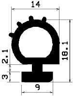 RT 2292 - EPDM rubber profiles - Sliding door – finger-guard profiles RT 2292 - EPDM rubber profiles - Sliding door – finger-guard profiles