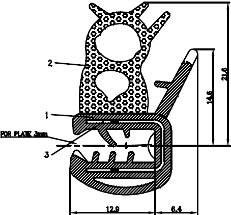 B_COEX007 - with coextruded metal insert - Edge protection profiles B_COEX007 - with coextruded metal insert - Edge protection profiles