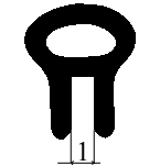 TU1 - G044 9×11×1 mm - rubber profiles - U shape profiles TU1 - G044 9×11×1 mm - rubber profiles - U shape profiles