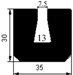 TU1 - G049 - rubber profiles - U shape profiles TU1 - G049 - rubber profiles - U shape profiles