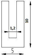 TU1 - G053 10×5×1,2 mm - rubber profiles - U shape profiles TU1 - G053 10×5×1,2 mm - rubber profiles - U shape profiles