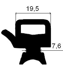 RT - G073 27×25 mm - EPDM rubber profiles - Sliding door – finger-guard profiles RT - G073 27×25 mm - EPDM rubber profiles - Sliding door – finger-guard profiles