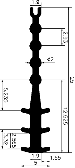 SO - G491 25×5 mm - Other gasket profiles SO - G491 25×5 mm - Other gasket profiles