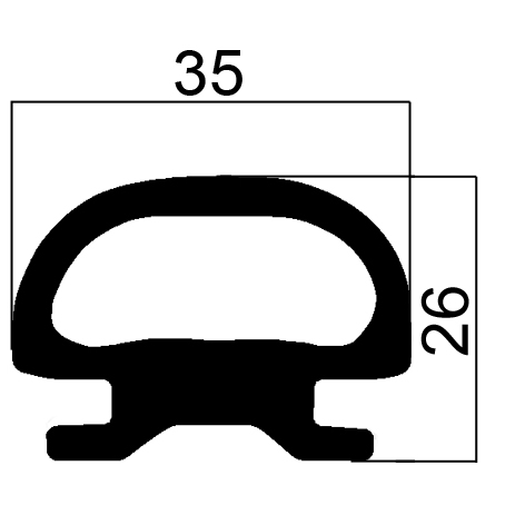 RT - G529 - EPDM rubber profiles - Sliding door – finger-guard profiles RT - G529 - EPDM rubber profiles - Sliding door – finger-guard profiles