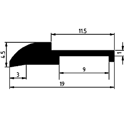 SO - G574 4,5×19 mm - Other gasket profiles SO - G574 4,5×19 mm - Other gasket profiles
