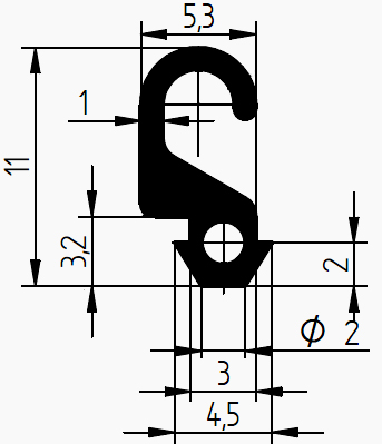 Z1 - G622 - rubber profile - Door-frame profiles Z1 - G622 - rubber profile - Door-frame profiles