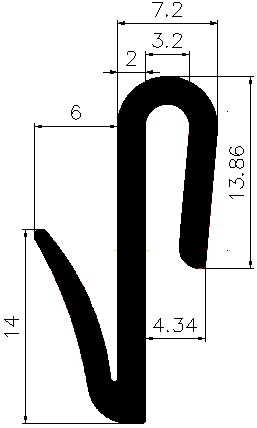 TU1 - G664 - rubber profiles - U shape profiles TU1 - G664 - rubber profiles - U shape profiles