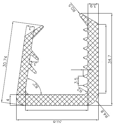 10270365KG - rubber profiles - U shape profiles 10270365KG - rubber profiles - U shape profiles