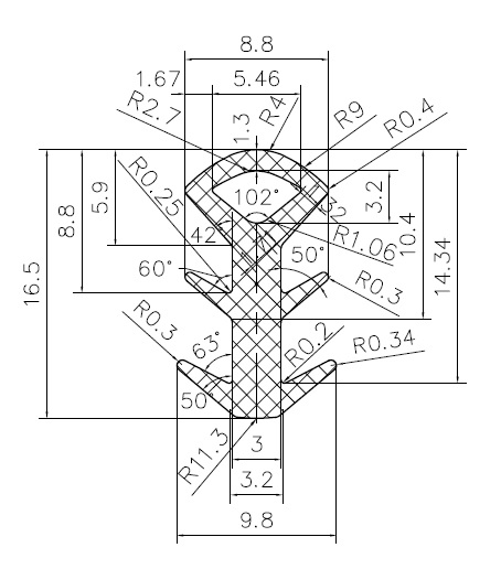 10900180KG - rubber profiles - Cover and T-profiles 10900180KG - rubber profiles - Cover and T-profiles
