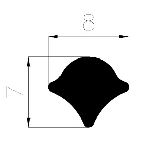 17330170KG - stretcher EPDM profiles - Stabilizing and stretcher profiles 17330170KG - stretcher EPDM profiles - Stabilizing and stretcher profiles