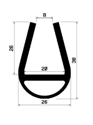 TU1- 0796 - rubber profiles - U shape profiles TU1- 0796 - rubber profiles - U shape profiles