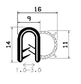SD-0090 - with coextruded metal insert - Edge protection profiles SD-0090 - with coextruded metal insert - Edge protection profiles