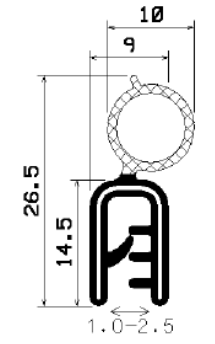 SD-0021 - with coextruded metal insert - Edge protection profiles SD-0021 - with coextruded metal insert - Edge protection profiles