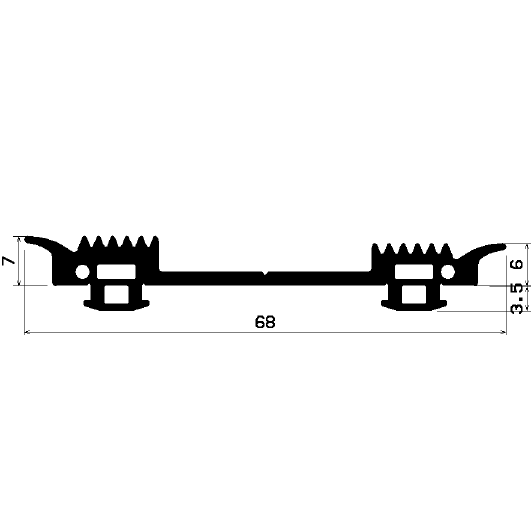 F - 1551 1B= 25 m - EPDM profiles - Layer and insulator profiles F - 1551 1B= 25 m - EPDM profiles - Layer and insulator profiles